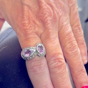 925 and amethyst ring